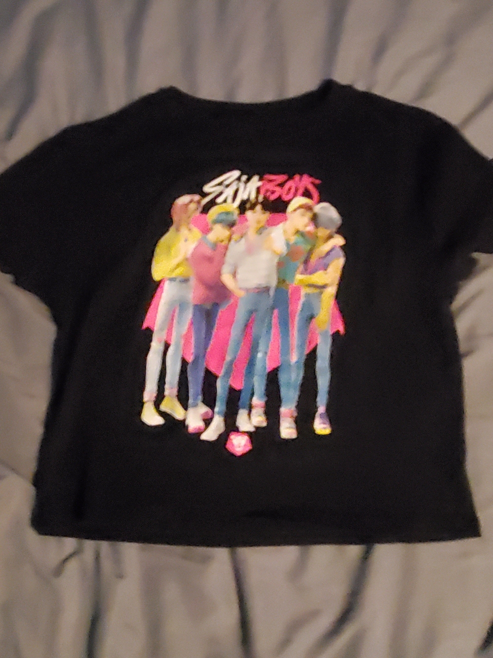 Netflix Black Tee with Neon Band Art
